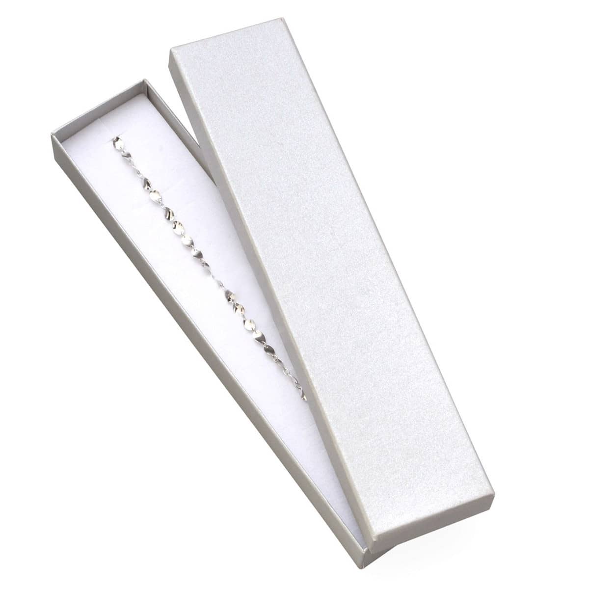 Darčeková krabička na náramok – perleťovo biela