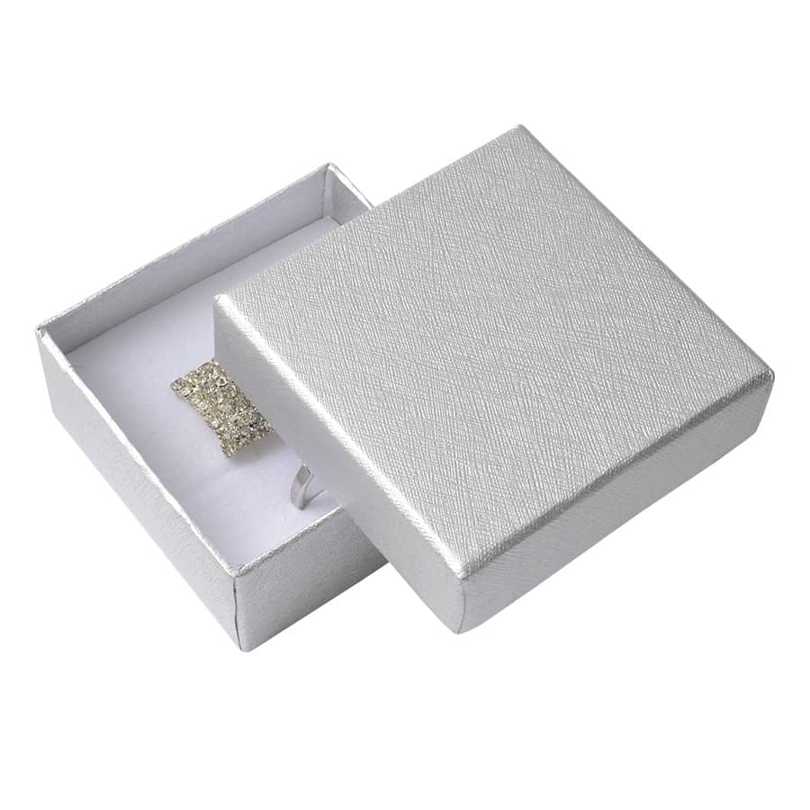 Krabička na súpravu šperkov – strieborná
