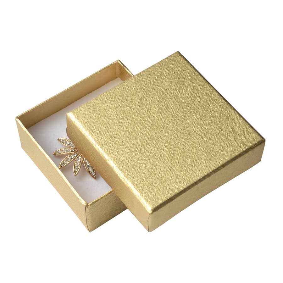 Krabička na súpravu šperkov – zlatá